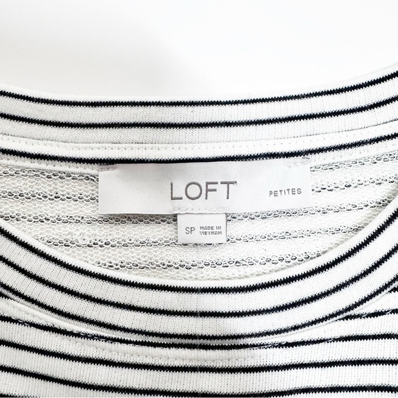 LOFT Swing Dress Striped Size Small Petite - Picture 3 of 9